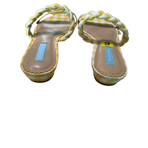 Draper James Yellow Gingham Stella Shoes Sandals Women's Size 9 - Picture 7 of 8